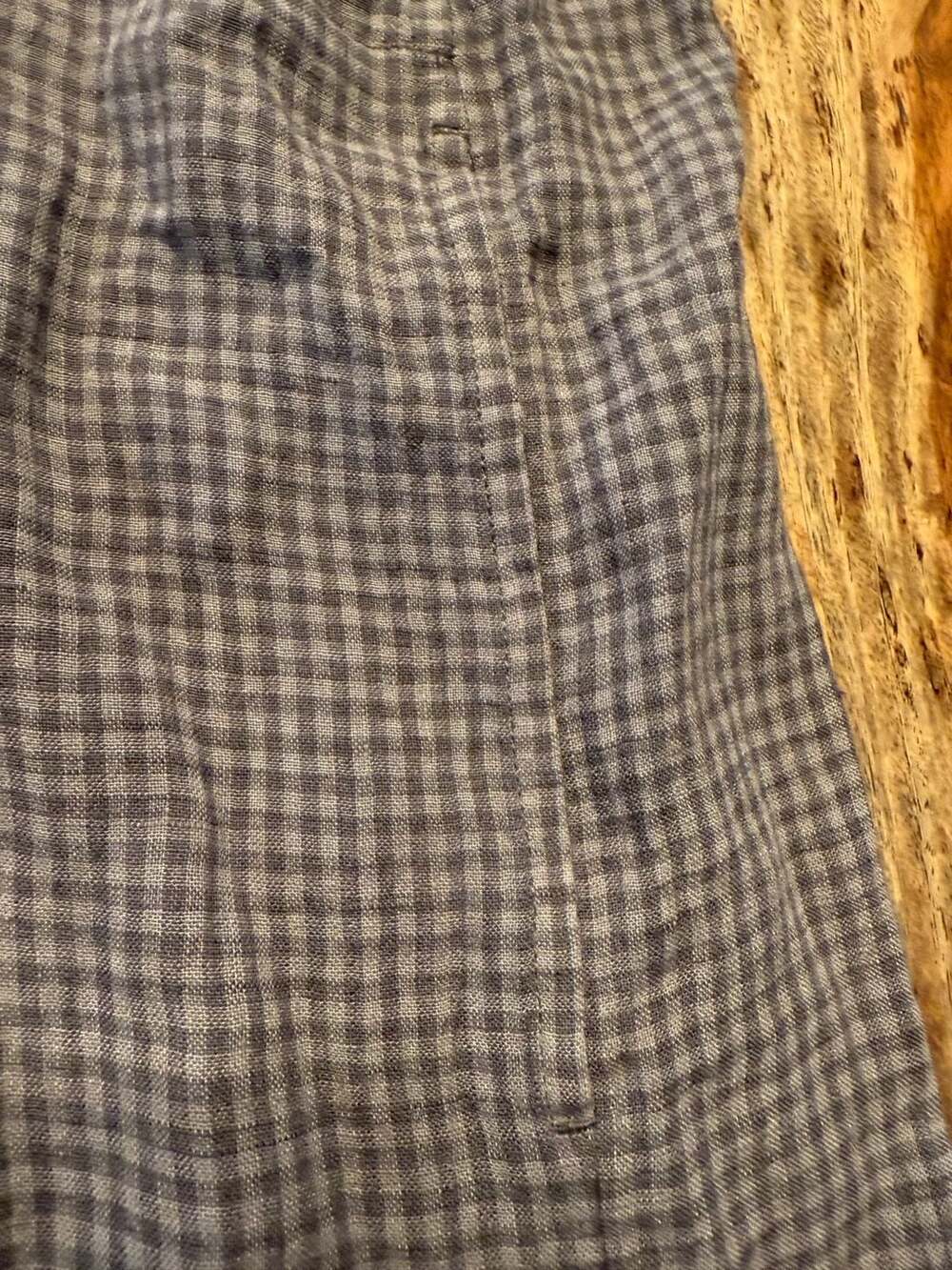 Eileen Fisher Gingham Check Short Sleeve Button-Down Shirt Dress Size Large - Picture 4 of 6